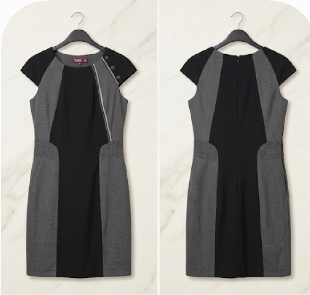 Robe droite bicolore (Style Working Girl) de la marque Karla
