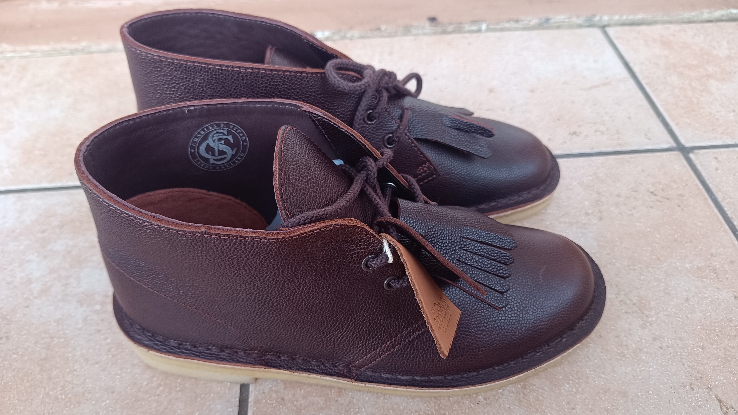 Clarks Originals Desert Boots Cuir Grainé (Tannerie Stead) - ÉTAT NEUF - P40