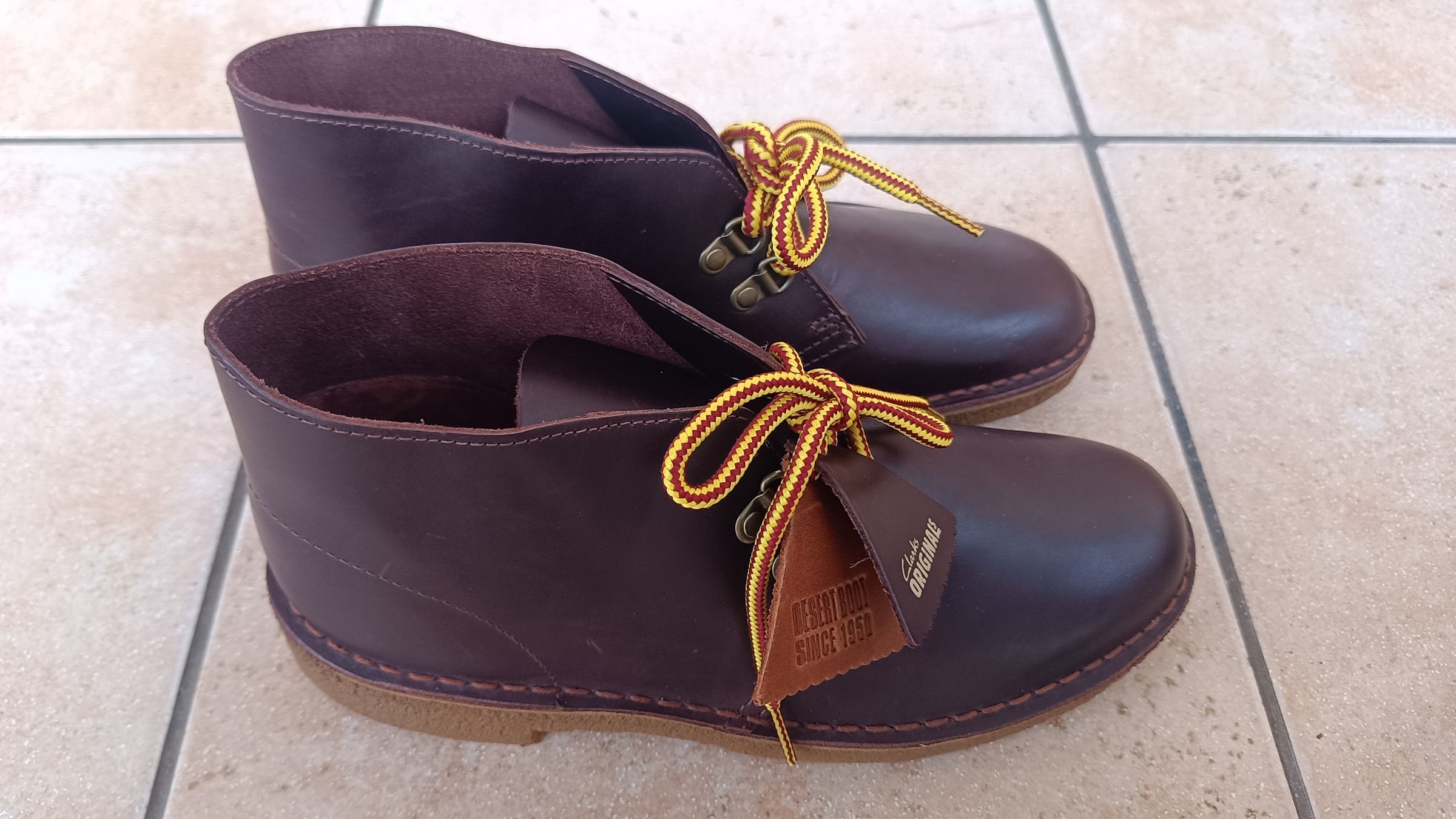 Clarks Originals Desert Boot Hiker - Cuir Bordeaux - NEUVES - T40