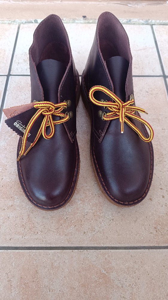 Clarks Originals Desert Boot Hiker - Cuir Bordeaux - NEUVES - T40 2